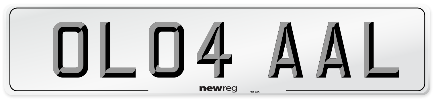 OL04 AAL Number Plate from New Reg